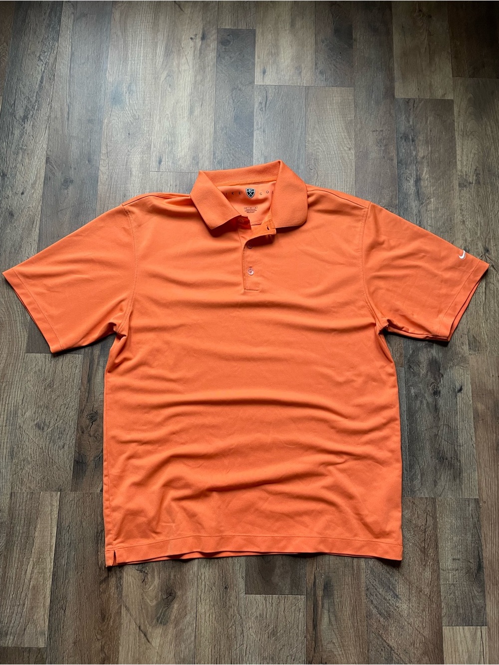 Nike Men's Bright Orange Polo Gold Shirt